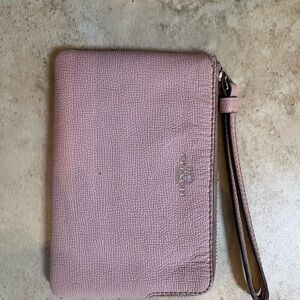 Coach Blush Leather Wristlet